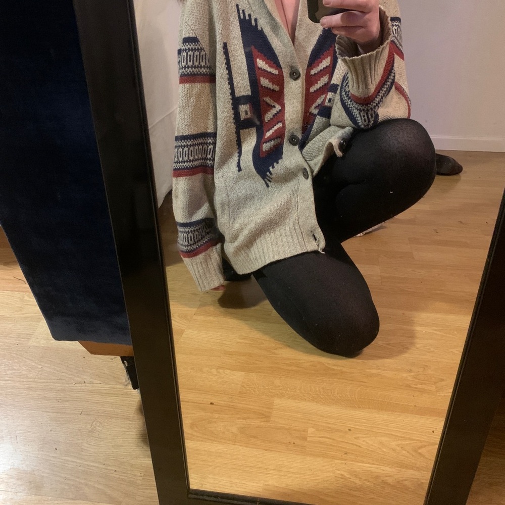 Trendy Beige Patterned Women's Sweater